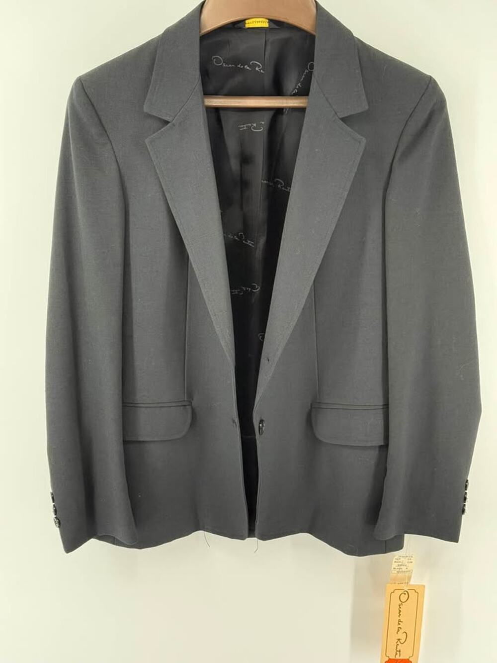 NWT Vintage Oscar de la Renta Black Blazer Jacket Cindy Deadstock Size 7/8